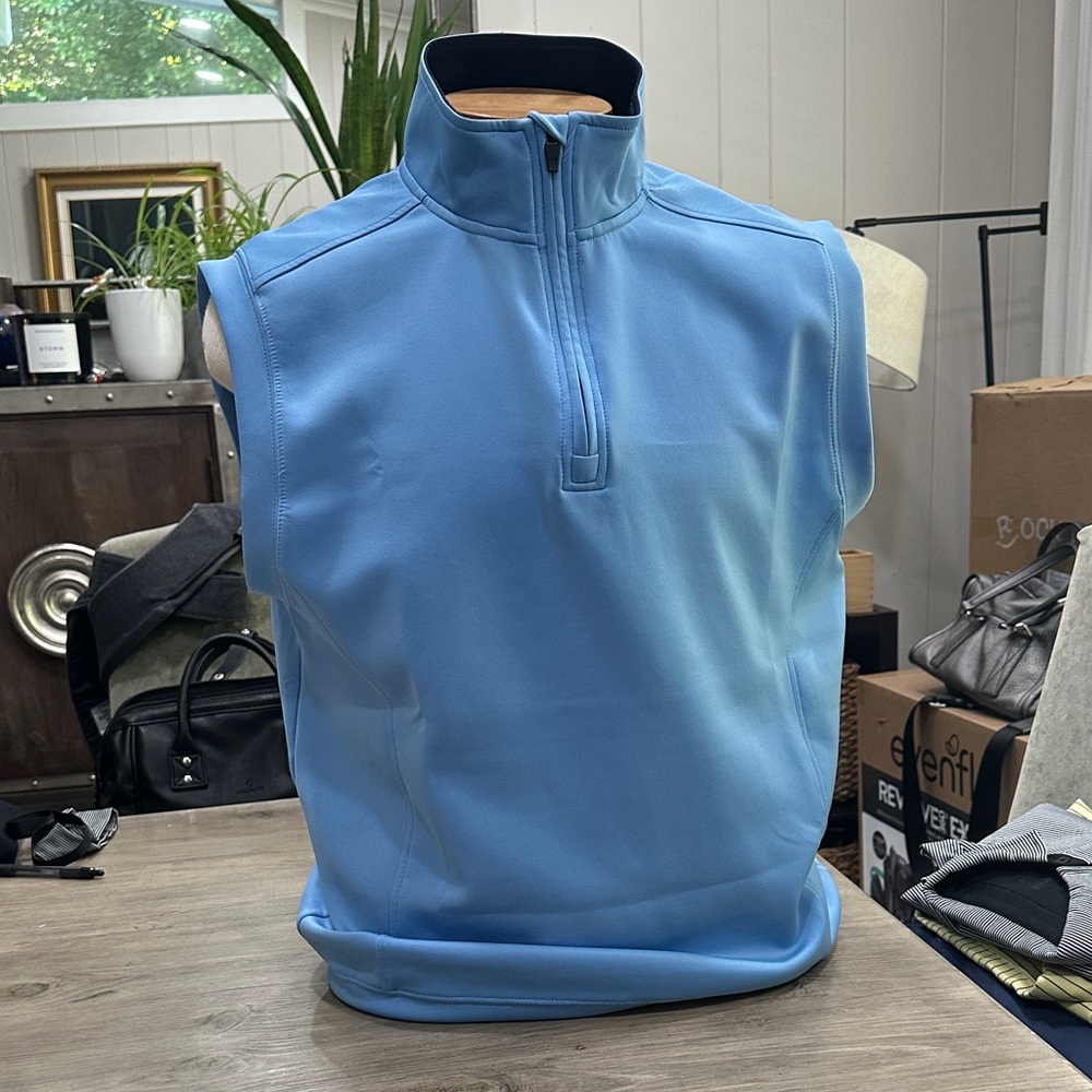 Bobby Jones Sky Blue High-Collar Vest